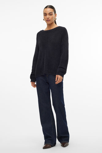 Pull met ronde hals - zwart - VERO MODA®