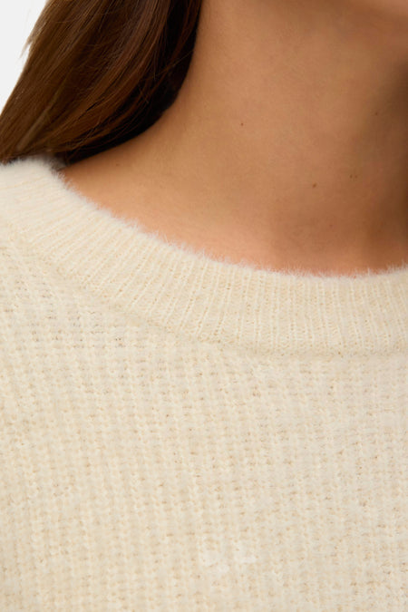 Pull met ronde hals - rood