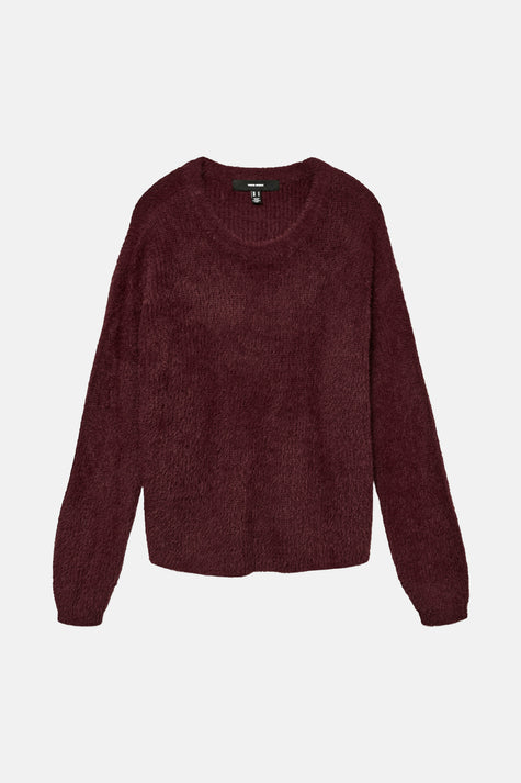Pull met ronde hals - rood