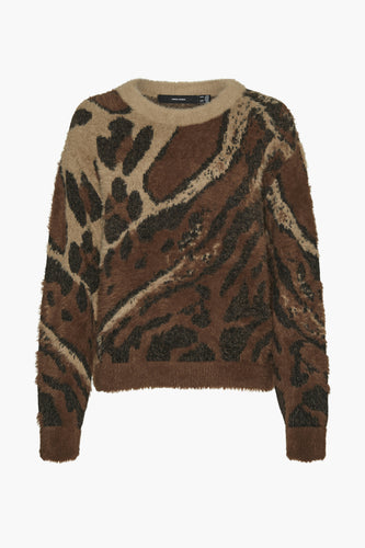 Pull à col rond - brun - VERO MODA®