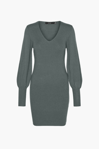 VMHOLLYKARISPUFF LS V-NECK DRESS GA BOO - VERO MODA®