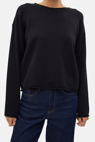 Pull met ronde hals - zwart - VERO MODA®