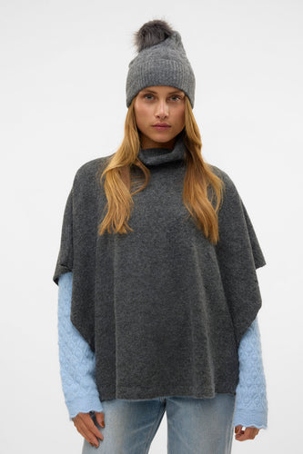VMMARY ROLLNECK KNIT PONCHO GA