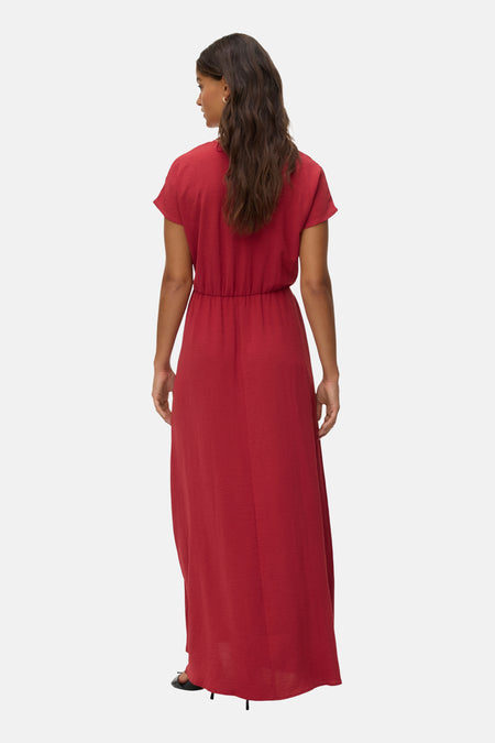 Kleedje met korte mouwen - rood