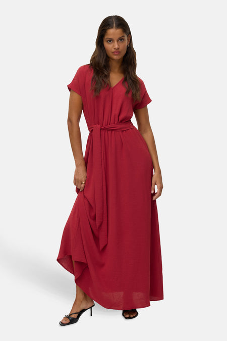 Kleedje met korte mouwen - rood
