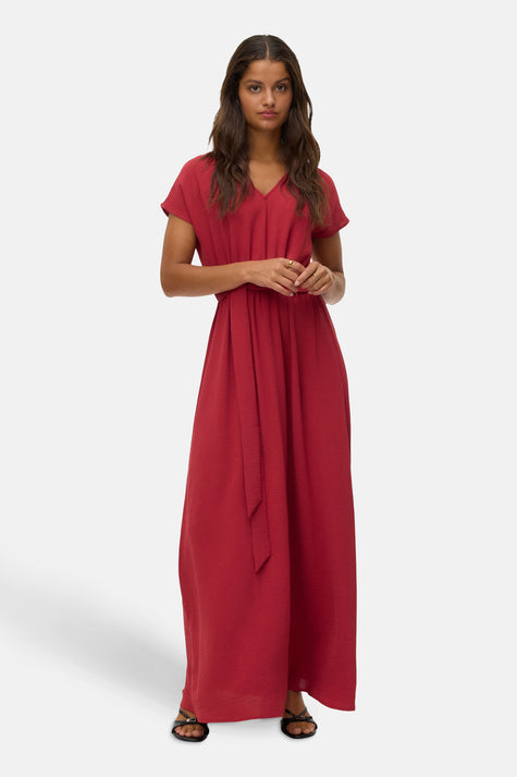 VMALVA S/S V-NECK MAXI DRESS WVN GA EXP