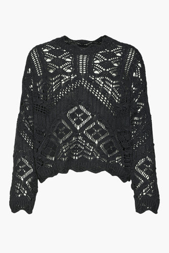 Pull met ronde hals - zwart - VERO MODA®