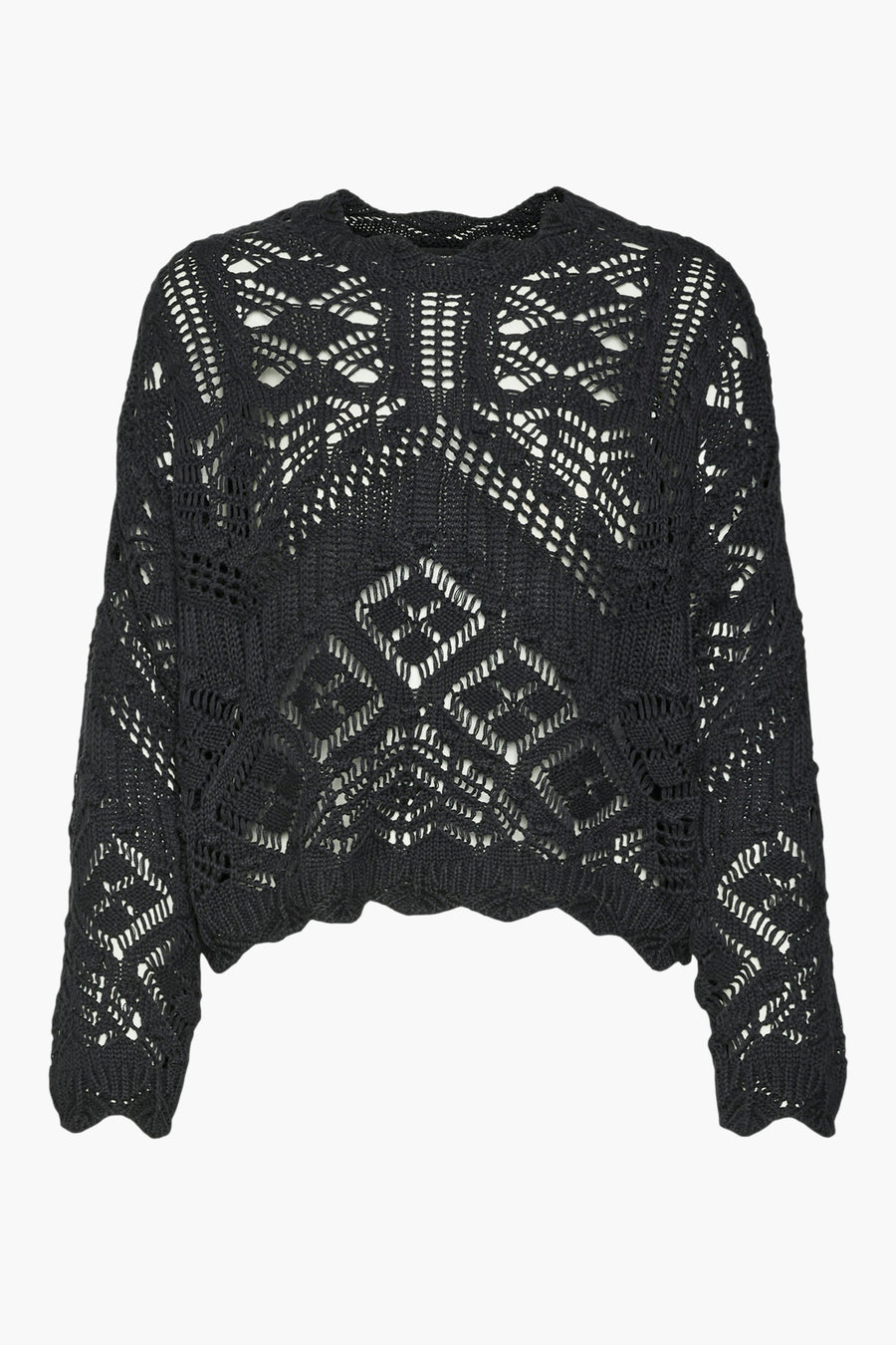 Pull met ronde hals - zwart - VERO MODA®