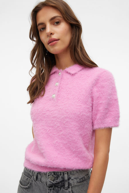 VMBESS SS SHORT POLO NECK PULLOVER