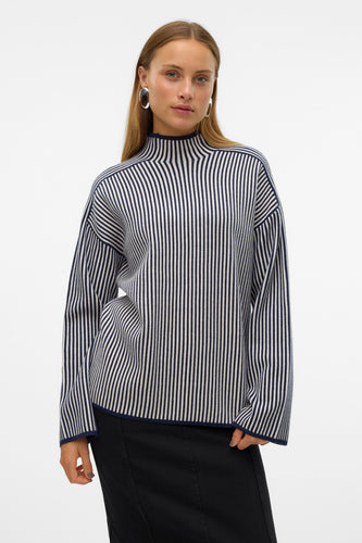 Pull met rolkraag - blauw - VERO MODA®