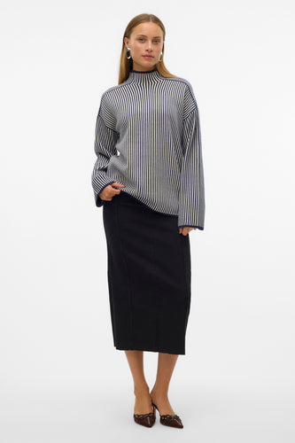 Pull met rolkraag - blauw - VERO MODA®