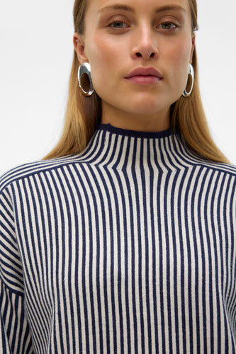 Pull met rolkraag - blauw - VERO MODA®