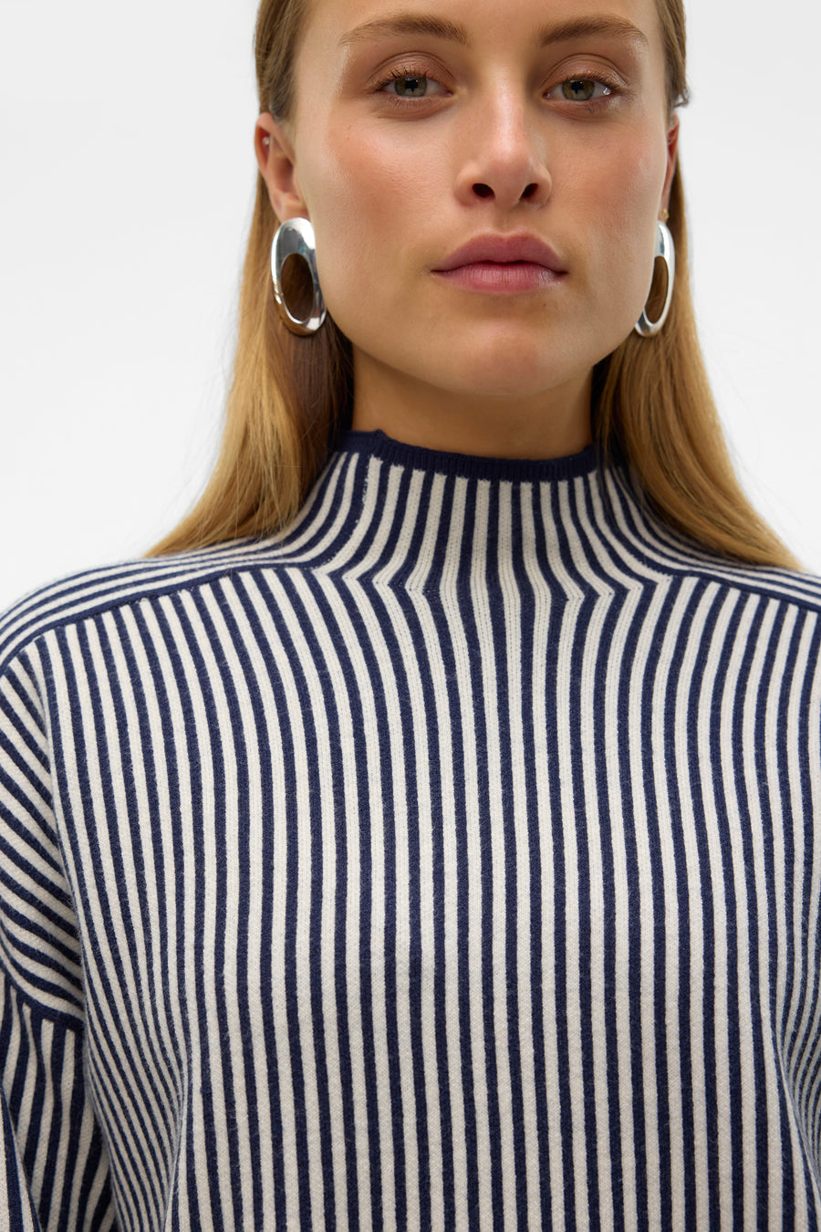 Pull met rolkraag - blauw - VERO MODA®