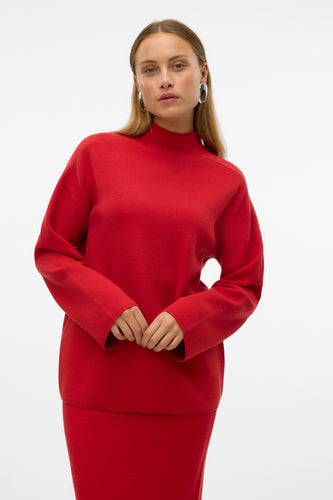 Pull met rolkraag - rood - VERO MODA®