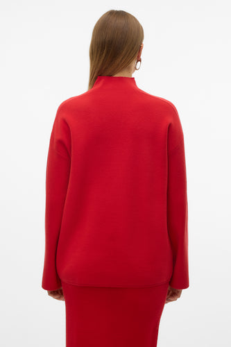 Pull met rolkraag - rood - VERO MODA®