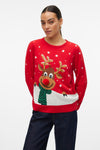 VMSNOWY DEER LS O-NECK XMAS