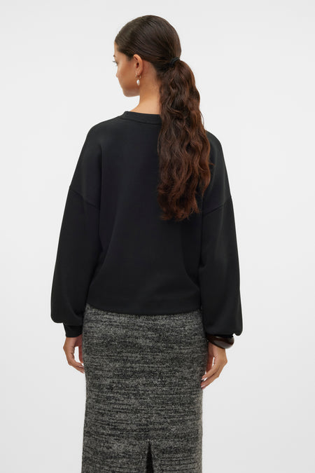 Pull met ronde hals - Black