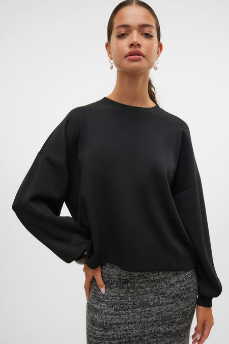 Pull met ronde hals - Black