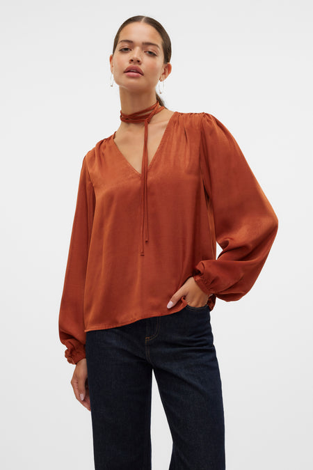 VMMAE LS MINI SCARF BLOUSE VMA
