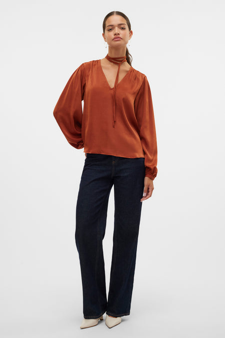 VMMAE LS MINI SCARF BLOUSE VMA
