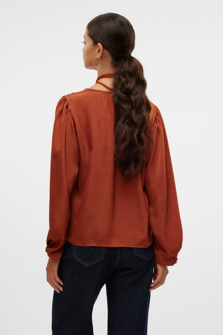 VMMAE LS MINI SCARF BLOUSE VMA