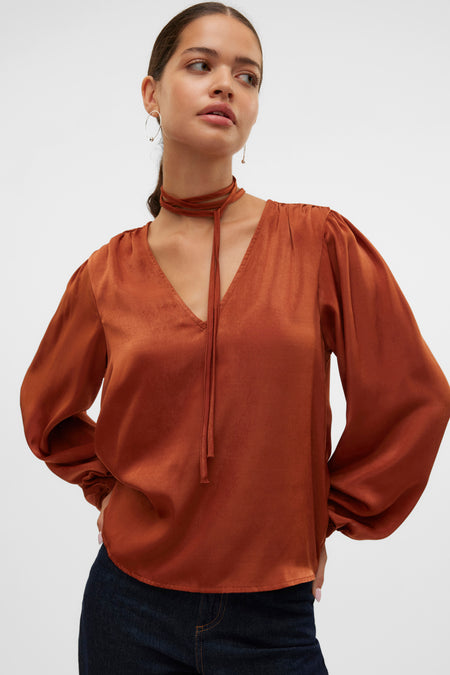VMMAE LS MINI SCARF BLOUSE VMA
