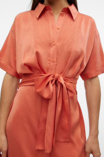 Kleedje met korte mouwen - rood
