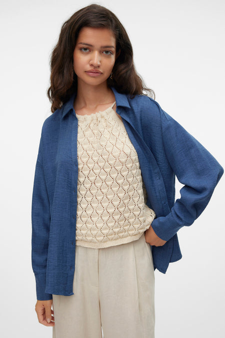 Hemd met korte mouwen - blauw