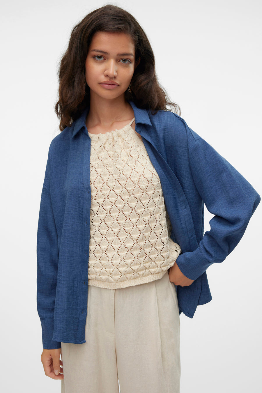 Hemd met korte mouwen - blauw - VERO MODA®