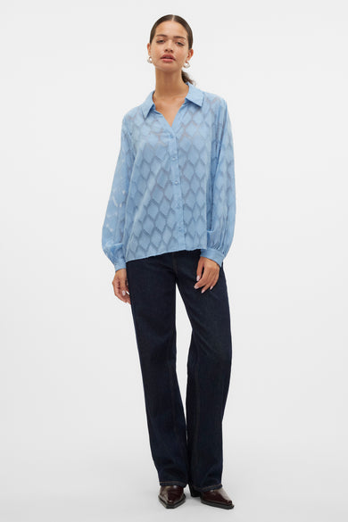 Chemise à manches longues - bleu