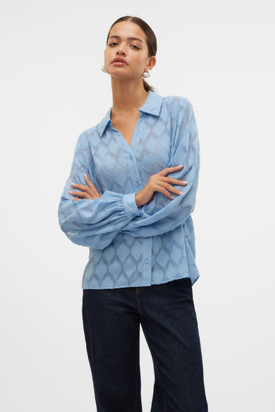 Chemise à manches longues - bleu