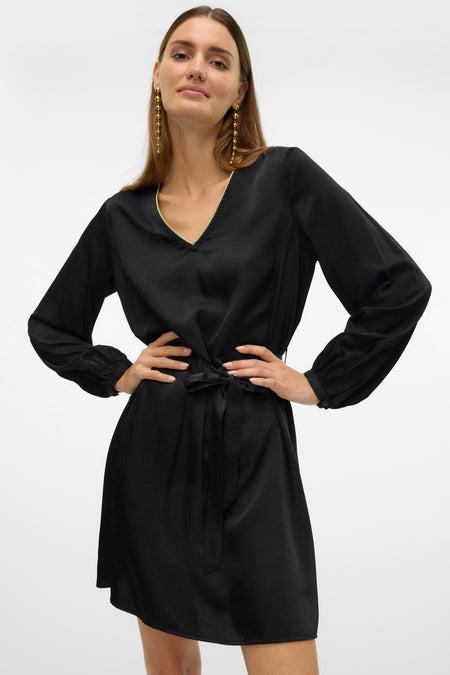 VMRIKKA L/S SHORT DRESS WVN BTQ