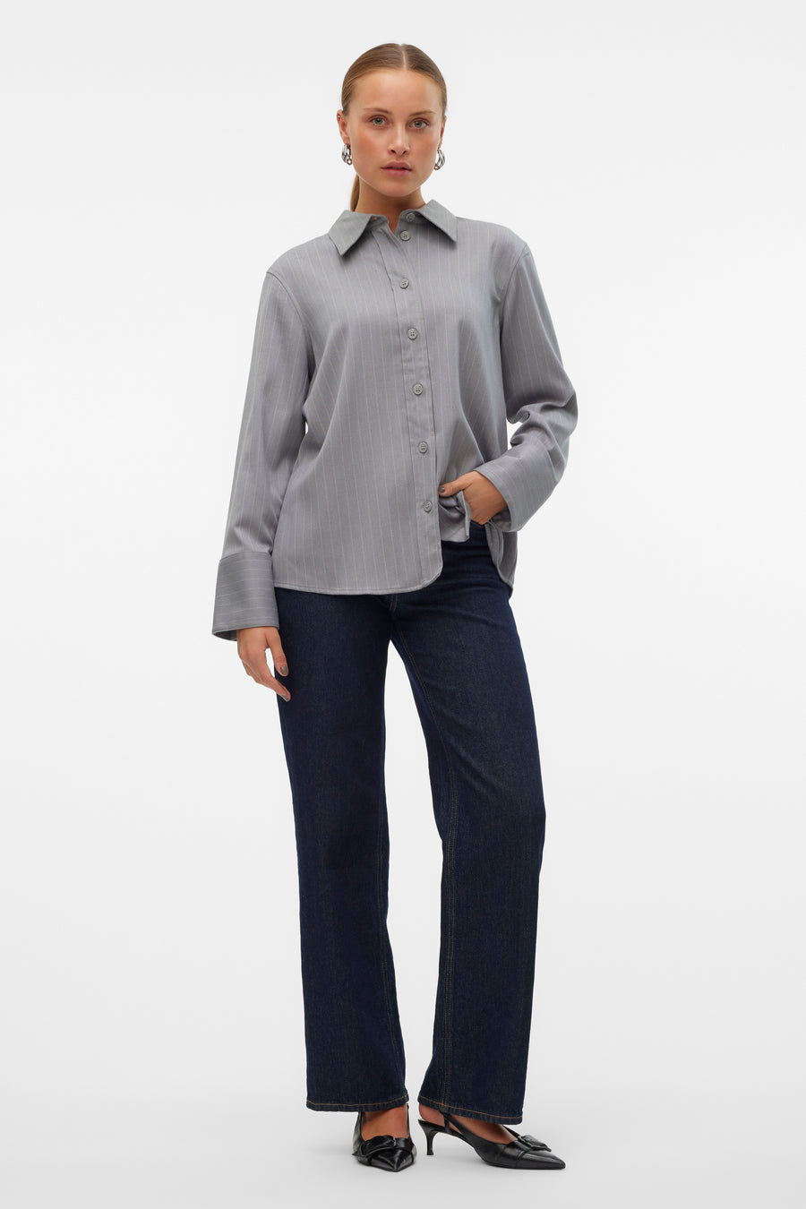 VMDANIA STRIPE LS SHIRT WVN GA