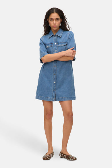 Kleedjes (korte mouwen) Mid blue denim - VERO MODA®