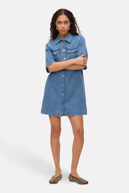 Kleedjes (korte mouwen) Mid blue denim - VERO MODA®