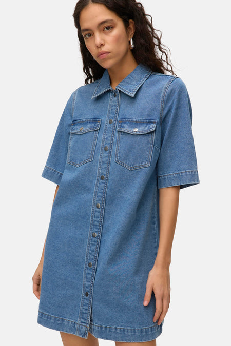 Kleedjes (korte mouwen) Mid blue denim - VERO MODA®