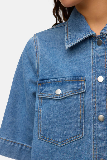 Kleedjes (korte mouwen) Mid blue denim - VERO MODA®