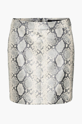 Short skirt in multicolor from VERO MODA, with snake print and back zip closure.