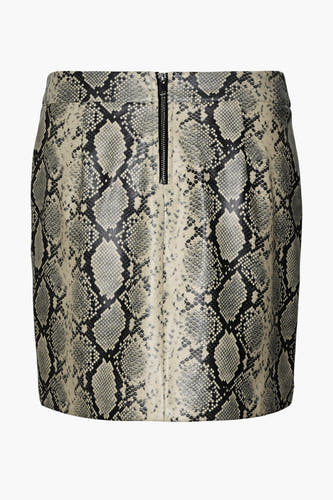 Korte rok in multicolor van VERO MODA, met slangenprint en ritssluiting aan de achterkant.