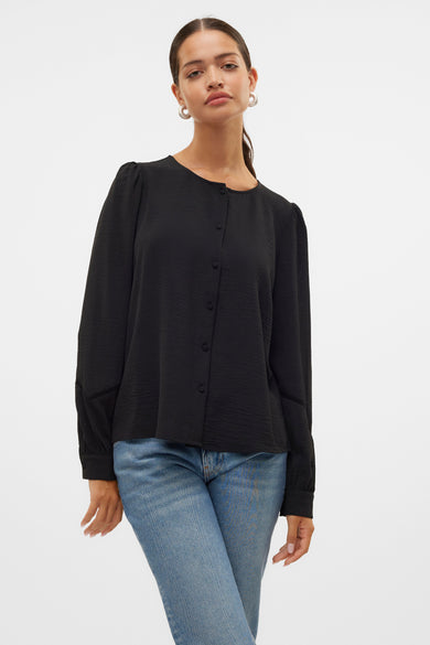 Blouse met lange mouwen - zwart