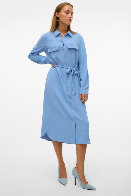 VMALVA L/S CALF SHIRT DRESS WVN GA