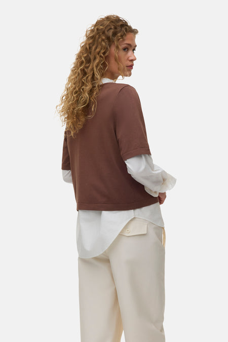 Pull O-hals - bruin
