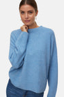 Pull met ronde hals - blauw