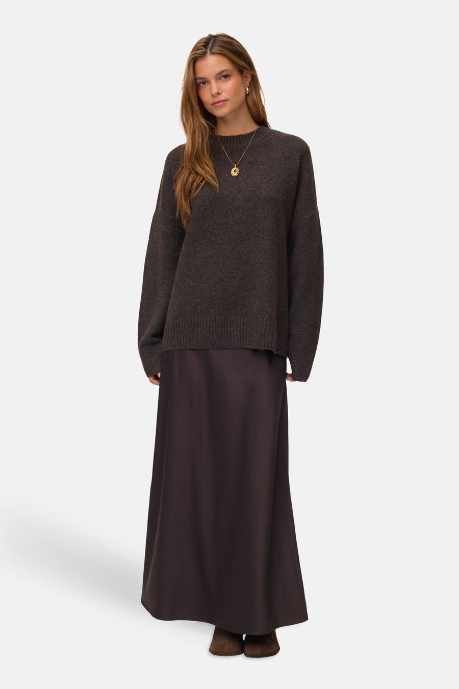 Pull met ronde hals - Chocolate Torte