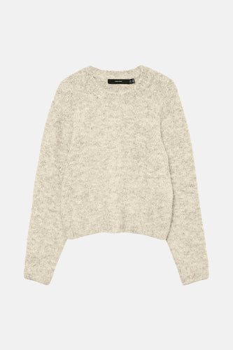 Pull met ronde hals - ecru - VERO MODA®