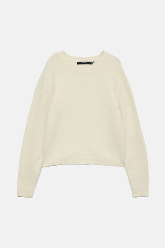 Pull met ronde hals - ecru - VERO MODA®