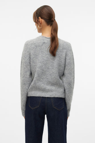 Pull met ronde hals - grijs - VERO MODA®