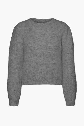 Grijze trui met ronde hals van VERO MODA®, zachte textuur.