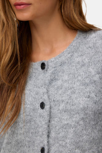 Cardigan - Medium Grey Melange