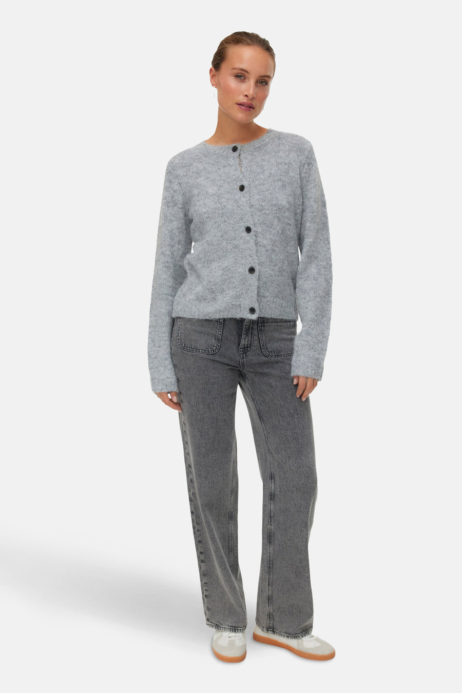 VMNOVAH LS O-NECK BUTTON CARDI GA NOOS